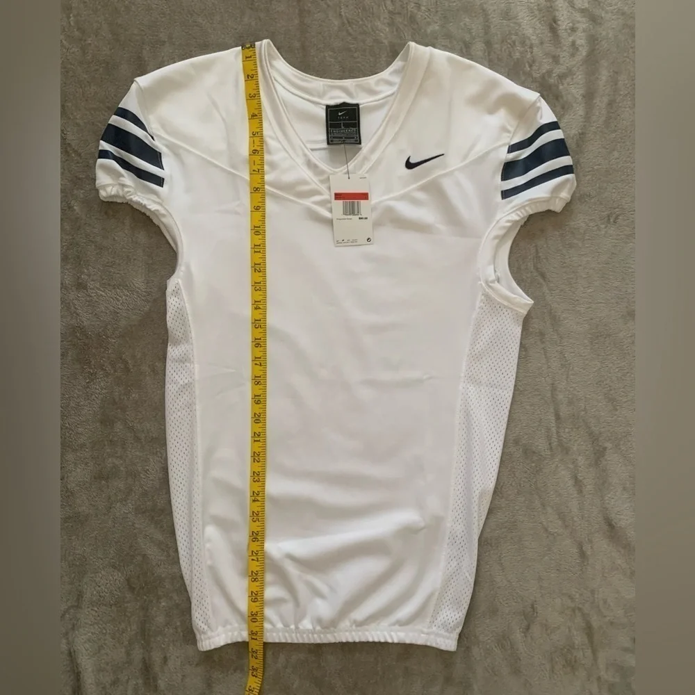 Nike Football Jersey Adult White And Blue Stripes Men’s Size L